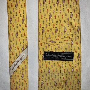 Yellow Ferragamo tie